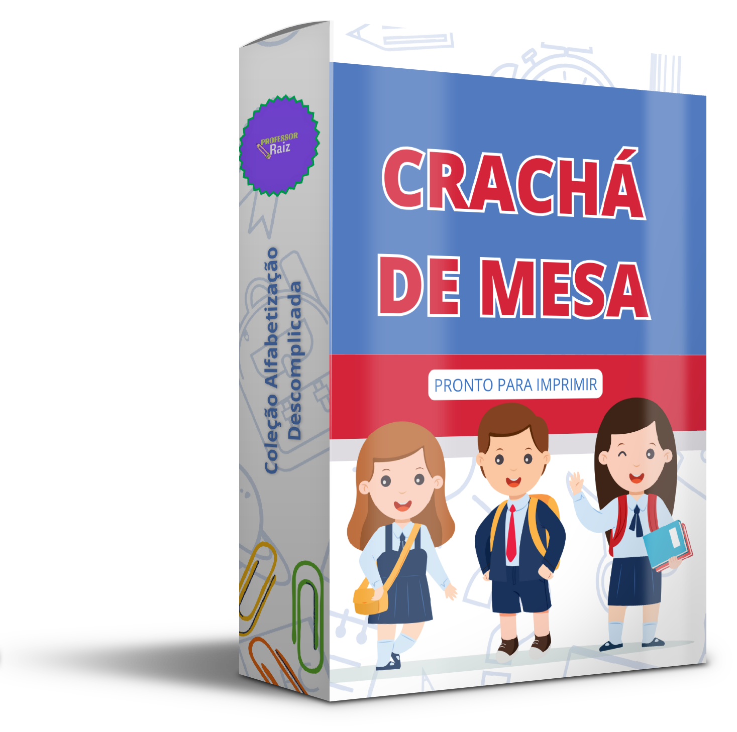 BOX Atividades - Crachá de Mesa Crianças