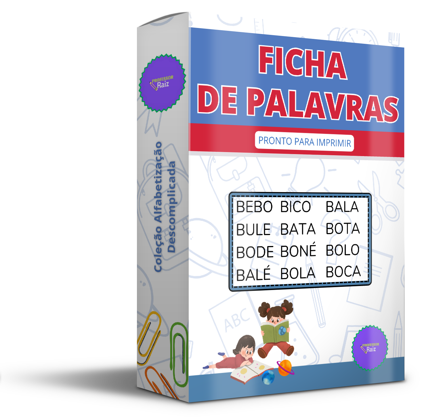 BOX Atividades de Leitura- Ficha de Palavras Simples